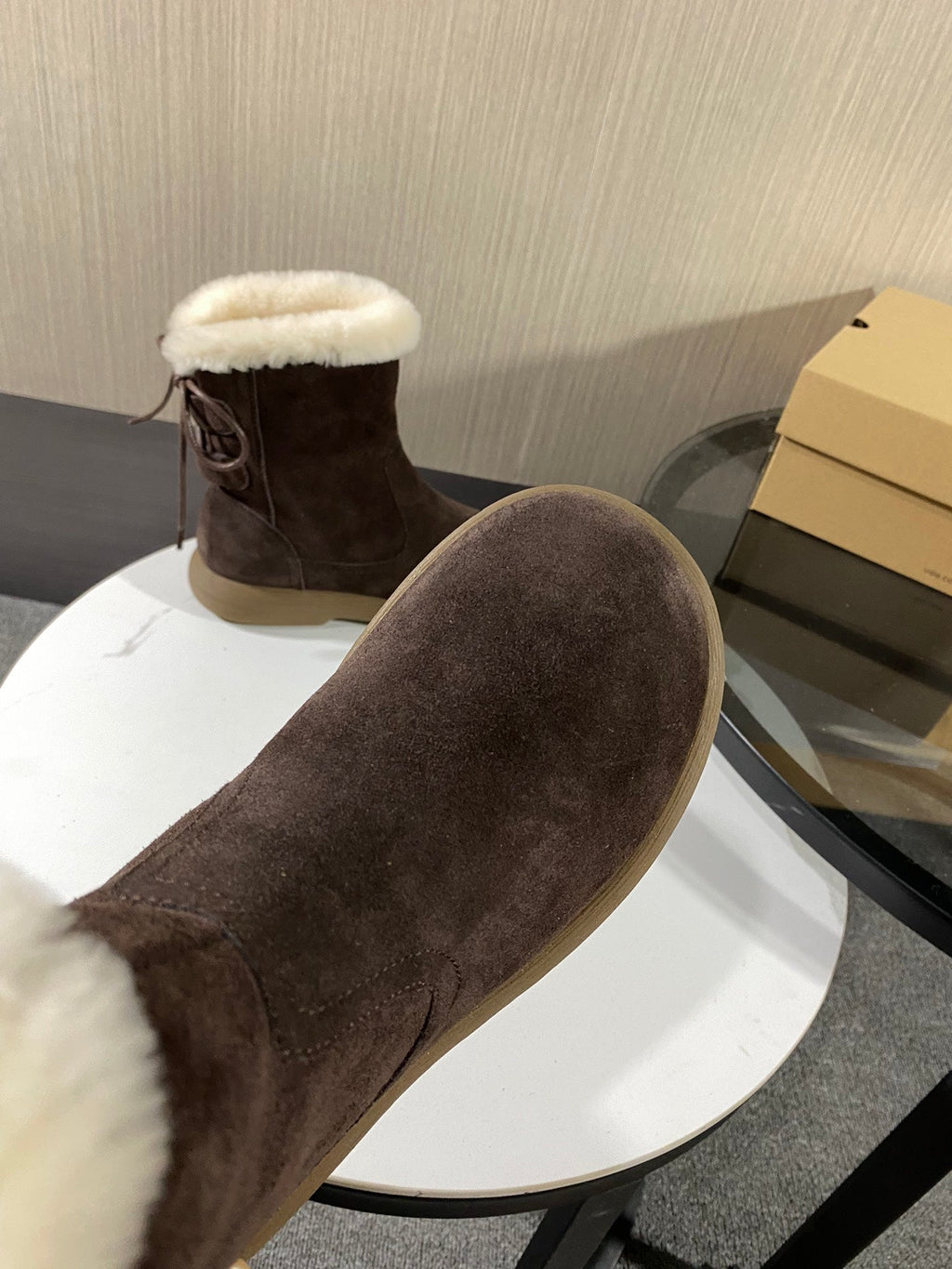 UGG Classic Tall Chestnut Boots Dark Brown Wool Suede 512828