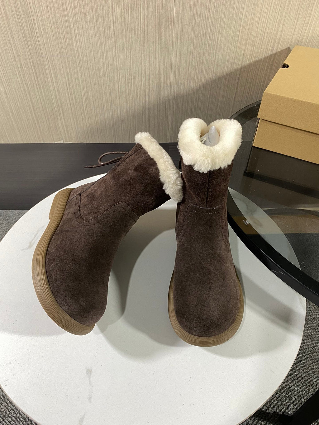 UGG Classic Tall Chestnut Boots Dark Brown Wool Suede 512828