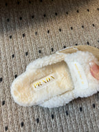 Pra Slippers Light Taupe Suede & Shearling 478566