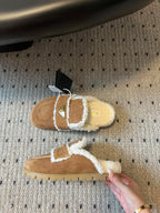 PRA Furry Half-Slipper Brown Suede 478567