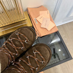 Miu Ankle Boots Dark Brown Suede
