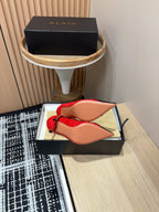 Alaia Pump Coeur 85mm In Red Suede 933079