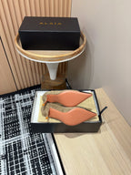 Alaia Pump Coeur 85mm In Moss Brown Suede  933080