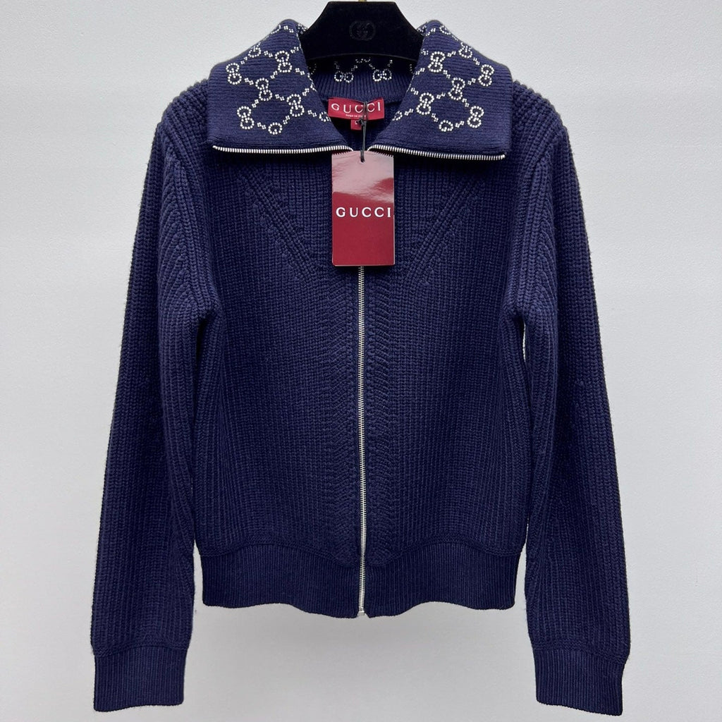 GG 25 Jacket Navy Blue Wool 0030