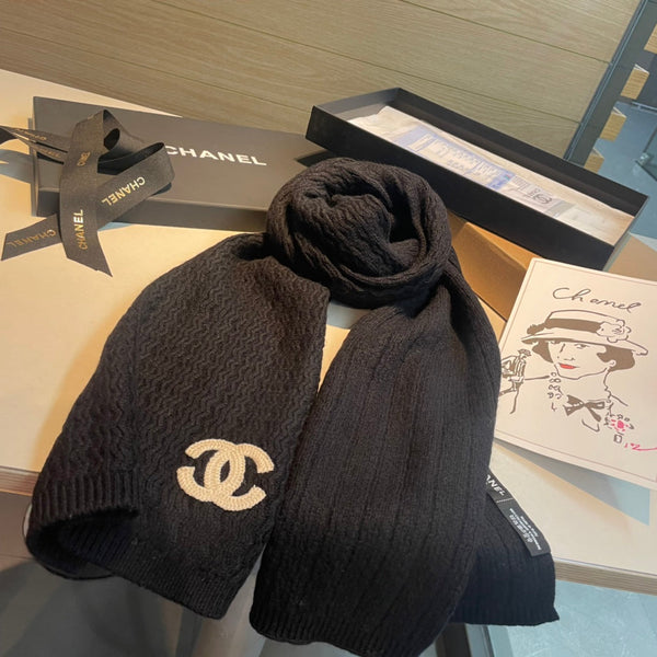 CC Scarf 200 CM In Black Cashmere 405173