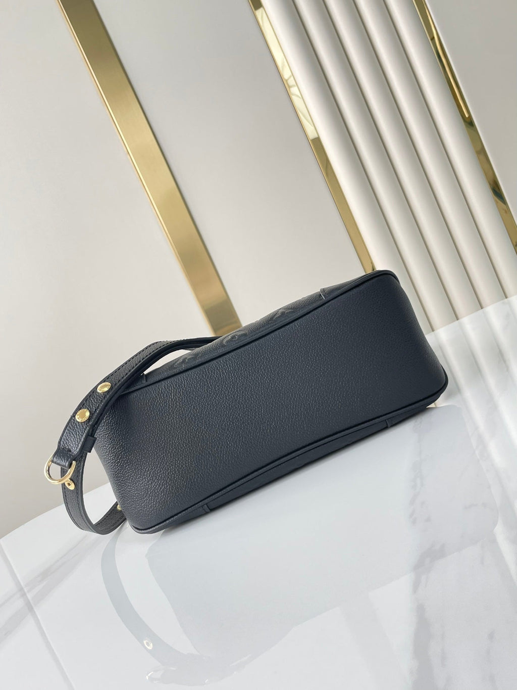 BOULOGNE 29 IN BLACK MONOGRAM EMPREINTE LEATHER GOLD HARDWARE