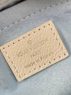 ONTHEGO 25 IN CREAM BLUE CALFSKIN GOLD HARDWARE