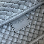 BV Small Cobble Top Handle 23cm Grey Lambskin