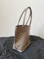 ANJOU MINI BAG 20 IN GREY MIX GREEN GOYARDINE CANVAS AND CALFSKIN
