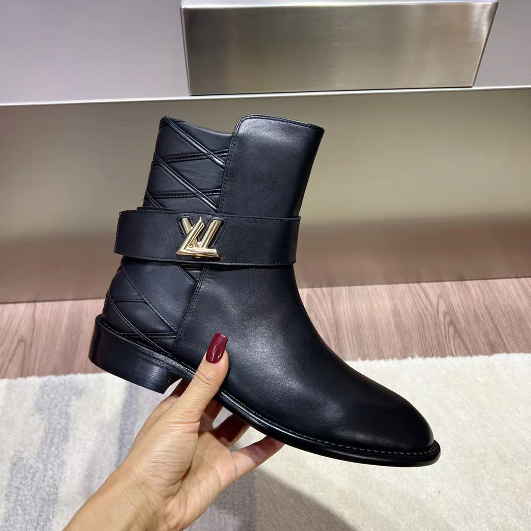 LV Westside Ankle Boot 3cm Black Cowhide