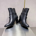 LV Belted Silhouette Ankle Boot Black Cowhide