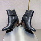 LV 25s Silhouette Ankle Boot 75mm Black Cowhide