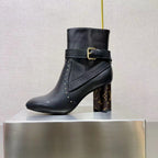LV 25s Silhouette Ankle Boot 75mm Black Cowhide