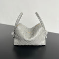 BV Loop Top Handle 19cm Grey Lambskin
