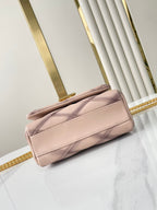 GO-14 MM 23 IN LIGHT PINK QUILTED LAMBSKIN GOLD HARDWRE