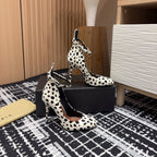 Alaia Decollete Pumps 105mm In White Black Cowhide 121913