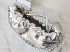 25C Hobo 22 Bag 19cm Silver Metalic Lambskin