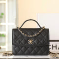 CC 25C Top Handle 18cm Black Grained Calfskin