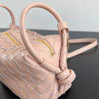 BV Loop Top Handle 19cm Pastel Pink Lambskin