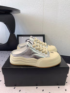 CC Mule Sneaker 50mm In Silver Cowhide 147071