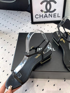 CC Sandal In Black Lambskin 147090