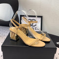 CC Sandal In Dark Beige Lambskin 147094