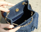 CC Drawstring Backpack 24.3cm Dark Blue Denim