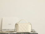 CC 25C Vanity 17cm Cream Grained Calfskin