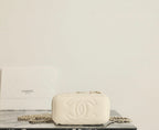 CC 25C Vanity 17cm Cream Grained Calfskin