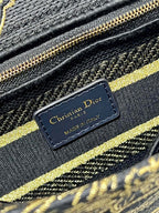 CD Black Magpie 24 Lady Dior Bag Canvas 336688
