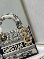 CD Old Blue Tiger 17 Lady Dior Bag Canvas 336742