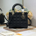 CD Medium Lady Dior 24 Bag Black Lambskin