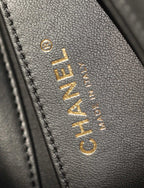 CC 19 Bag 25C 18cm Black Lambskin Gold Hardware