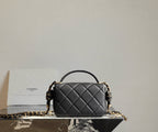 CC 19 Bag 25C 18cm Black Lambskin Gold Hardware