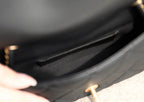 CC 19 Bag 25C 18cm Black Lambskin Gold Hardware