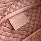 BV Small Cobble Top Handle 23cm Pastel Pink Lambskin