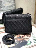 CD Embossed Montaigne Black Calfskin 336833