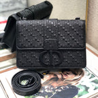 CD Embossed Montaigne Black Calfskin 336833