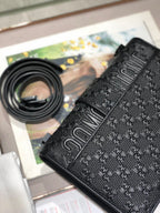 CD Embossed Montaigne Black Calfskin 336833