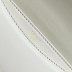 Celine Chain Besace Clea Bag Triomphe White Calfskin GHW