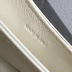 Celine Chain Besace Clea Bag Triomphe White Calfskin GHW