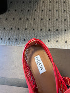 Alaia 25 Women's Ballet Flat Red Sheepskin 303702