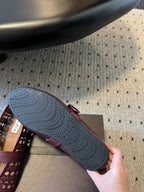 Alaia 25 Vienne Ballet Flats Garnet Red Lambskin 303714