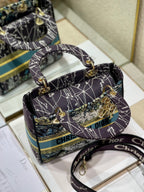 CD Blue Constellation 24 Lady Dior Bag Canvas 336724