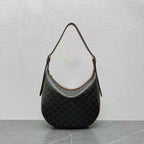 Celine Héloïse Bag Triomphe Black Brown Canvas & Calfskin