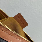 Celine Héloïse Bag Triomphe Black Brown Canvas & Calfskin