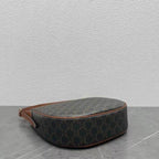 Celine Héloïse Bag Triomphe Black Brown Canvas & Calfskin