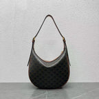 Celine Héloïse Bag Triomphe Black Brown Canvas & Calfskin