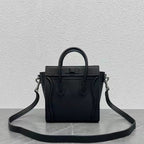 Celine Luggage Nano Bag 20cm Black Cowhide