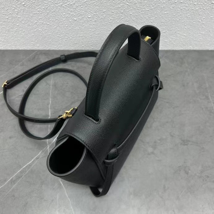 Celine Nano Belt Bag Black Grain Leather